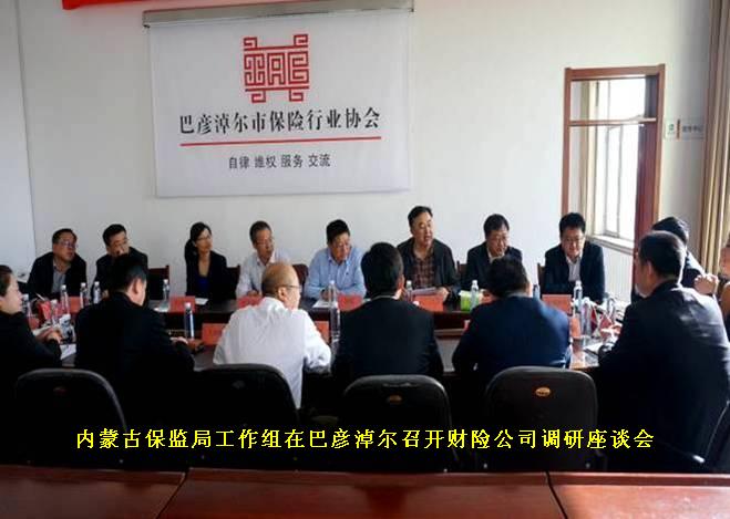 内蒙古保监局工作组在巴彦淖尔召开财险公司调研座谈会